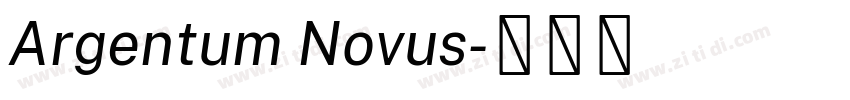 Argentum Novus字体转换